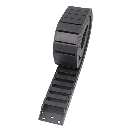 15x50mm Drag Chain Length 1Meter Inside Open Type Black Plastic Flexible Cable Carrier R28 with 1Kit End Connectors for 3D Printer and CNC Machines (15mmx50mm-Inside Open) 15mmx50mm