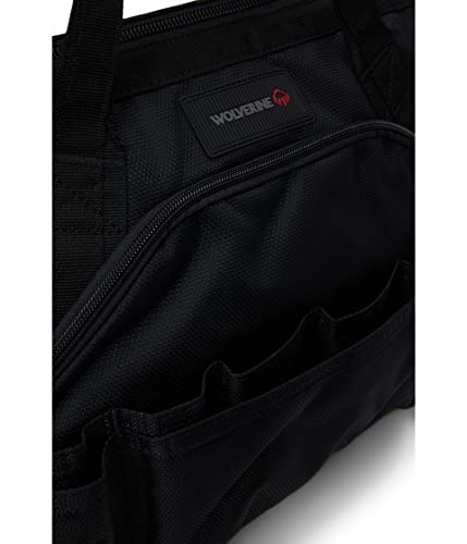 WOLVERINE Tool Bag |Tote | Utility Roll | Durable Nailhead Nylon, Adjustable Straps, and Versatile Pockets 15 Inch 29 Pocket Bag Black