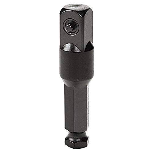 Klein Tools 66031 3-in-1 Slotted Impact Socket, 12-Point Deep Sockets, Coaxial Spring Loaded, 3/4 and 9/16-Inch Hex Sizes, 1/2-Inch Drive & Stanley Proto J7121 1/2" Square Ext, 7/16" Hex Socket + Square Extension