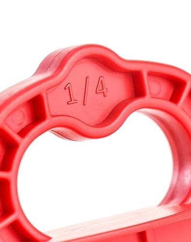 QWORK Deck Board Jig, 24 Pcs 1/4" Gap Deck Board Spacer Rings for Pressure Treated, Composite, PVC, Plank (Pack of 2) 24 pcs (Pack of 2)