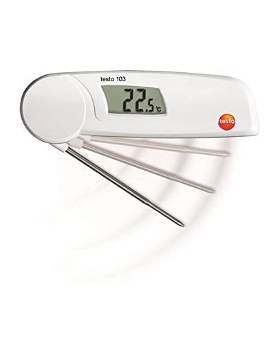 Testo 0560 0103 103 folding thermometer, length 11 cm, small, protection class IP55, including batteries testo 103 digital food thermometer
