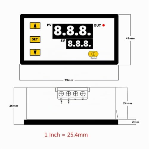 ARCELI W3230 AC 110V 220V 20A Temperature Controller LED Thermostat Controller
