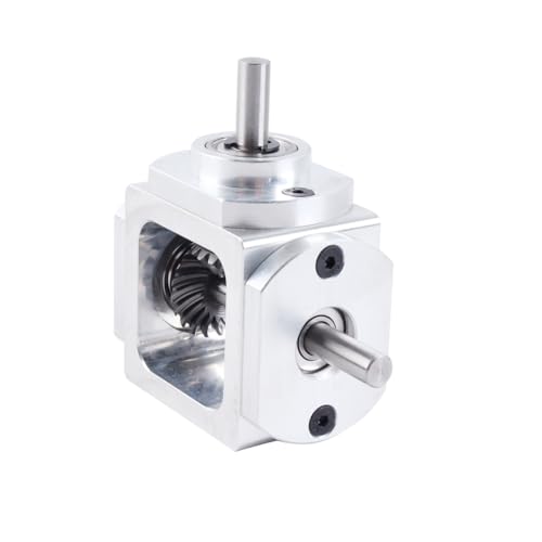 Qury Right Angle Transmission Gearbox,1:1 Forward Double Output Shaft,Aluminum Frame Simple Mechanical DIY Module with 6mm Shaft