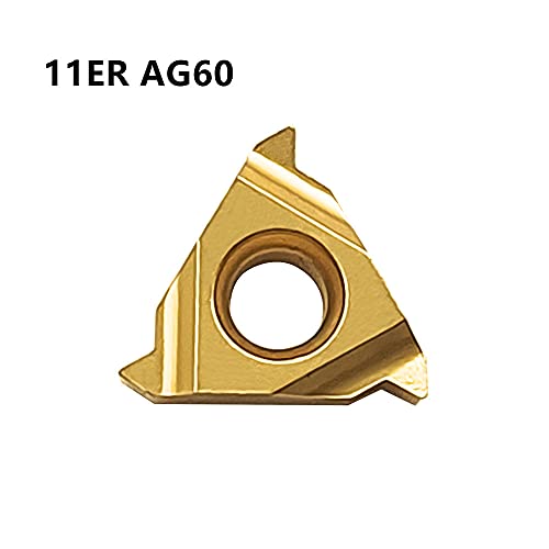 41pcs Threading Inserts 11ER AG60 11IR AG60 TCMT32.51 Turning Carbide Inserts and Alloy Steel Hex Screws for Lather Turning Threading Tool Holder Stainless Steel