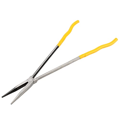 3 Pieces 16 Inch Long Needle Nose Pliers Set, Straight, 45, 90 Degree Long Reach Pliers Set with Comfortable Handle for Tight Space