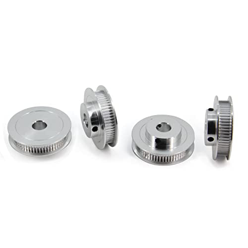 2GT Pulley 60 Teeth 10mm Bore 60T Timing Belt Pulley Synchronous Wheel Aluminum for Width 6mm Belt 3D Printers Parts, 4pcs/Pack(Size: 60T-10mm Bore)