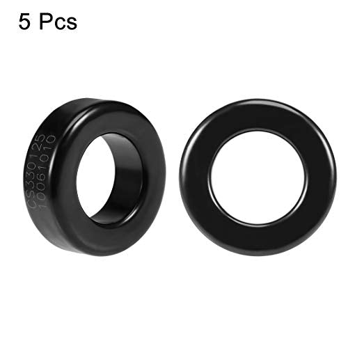 sourcing map Pack of 5 Black Grey 19.3 x 33.7 x 11.3 mm Toroidal Core | Inductance coil