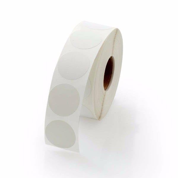 White 1" Circle Stickers
