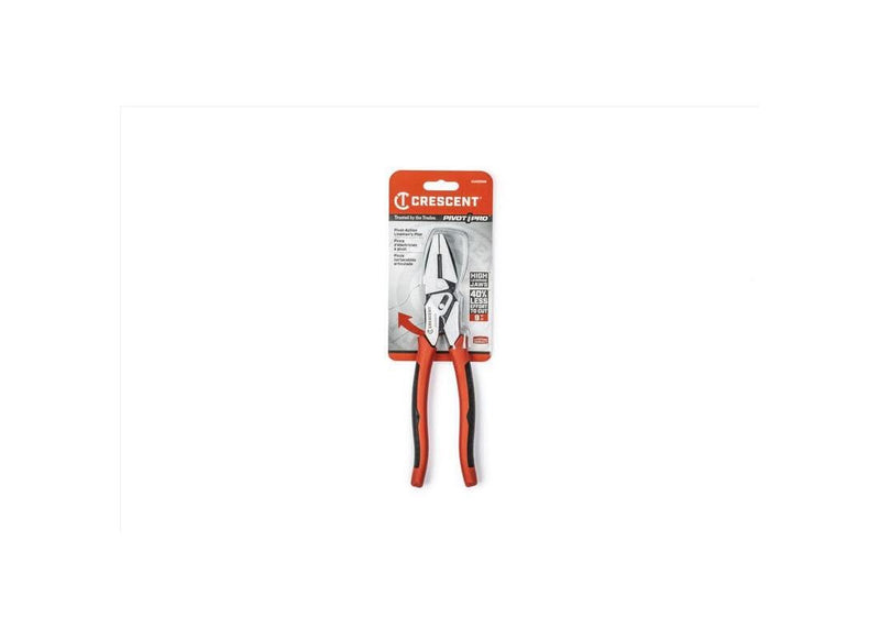Crescent 9" Lineman's Compound Action Dual Material Pliers - CCA20509, Red 9-Inch Linesman Plier