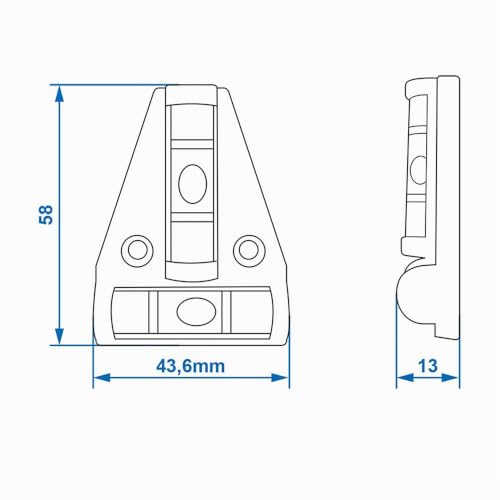 ProPlus 341214 Cross Spirit Level Pyramid for Aligning Motorhome Caravan | Leveling in 2 directions simultaneously - Compact pyramid shape with 2 vials, mounting holes included