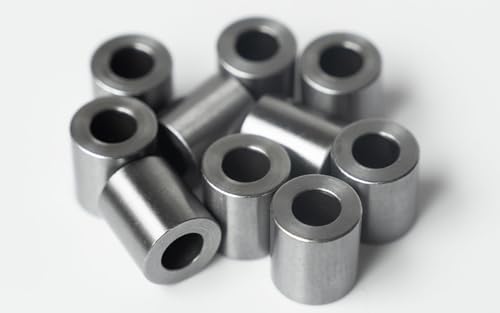 Steel Spacer 1" OD x 1/2" ID, Round Spacer Unthreaded Standoff Bushing Plain Finish, Fits Screws, Bolts 1/2" or M12, Metal Spacers Online (2" Length, 5 Pack) 2" Length