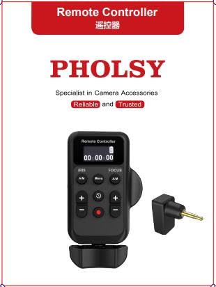 PHOLSY Camcorder Remote Wireless Camcorder Remote Control with LANC Remote, Video Zoom, Video Focus, IRIS and Video Recording Remote Compatible with Canon and Sony Camcorders