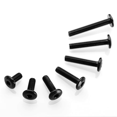 Mywish 30Pcs M5 x 40mm & M6 x 30mm 50Pcs Flat Head Hex Socket Cap Screws Bolts, 304 Stainless Steel Furniture Bolts Full Thread & Hex Spanner