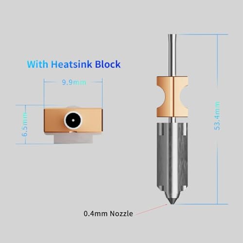 3D Printer Accessories Phaetus 0.4mm Hotend Kit for Adventuer AD5X: Quick Detachable Nozzle Heatsink Heater Block Throat Extruder Print Head - Ensured Stable High-Speed Printing