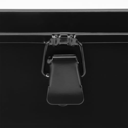 DOITOOL Small Tool Box Organizer Metal Toolbox for Small Parts Screwdrivers Screws and Tool Parts Buckle Closure Portable Storage Case for Home Garage Workshop 7.87 X 4.92 X 3.07 in