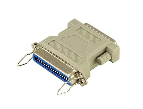 DB25 25 Pin Male to CN36 36 Pin Female, Male to Female M/F Molded Centronics Parallel Printer Adapter Changer Coupler RS-232 SCSI