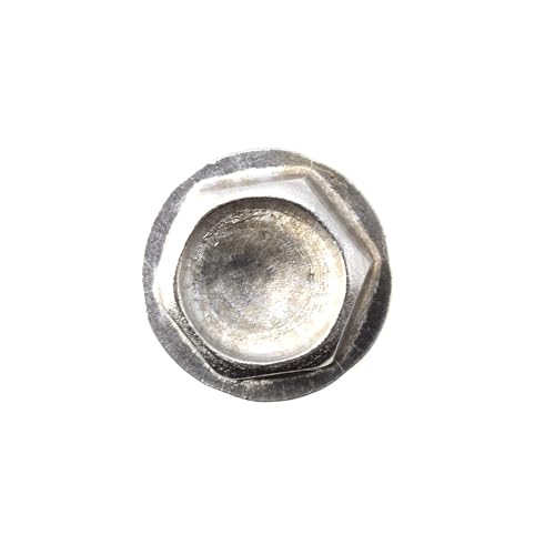 THE CIMPLE CO Hex Head Self-Tapping/Drilling Screw #14 Size, 1 1/4" Length - 410 Stainless Steel with Hex Washer Head - Mounting Screw for Metal, Drywall, Plastic - 1 1/4 in (32 mm), 100 PCS 1 1/4 Inch #14 Hex Head
