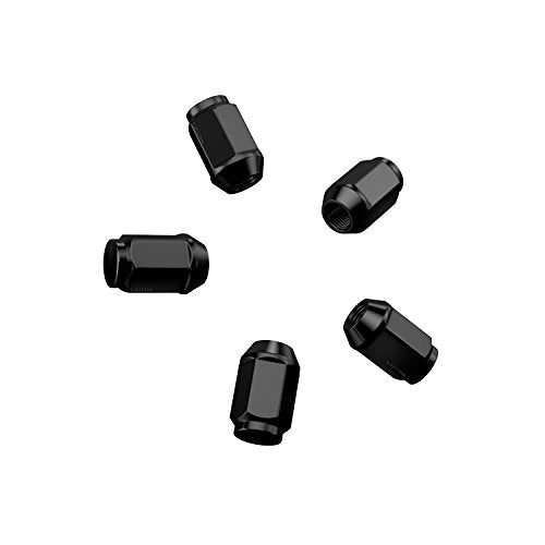 StanceMagic - 23pcs Black 1/2x20 Bulge Closed End Lug Nuts - Cone Seat, 1.4 inch Length, 13/16" 21mm Hex - Compatible with Jeep Wrangler TJ JK Cherokee XJ Wrangler Liberty Rubicon CJ5 CJ7 ZJ WJ WK 1/2"x20 (1.4in Height) Bulge (13/16" Hex)