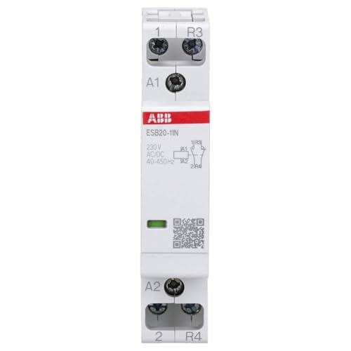 ABB ESB20-11N-06 Installation Contactor - 20 A - 2 NO - 0 NC - 230 V | Hum-free power contactor with control circuit DC, building installation and safety technology 1SBE121111R0620 Pack of 1