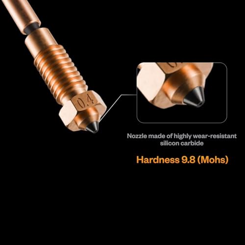 Phaetus Upgrade Nextruder Prusa 0.4mm Silicon Carbide Nozzle 3D Printer Accessories for MK4 MK4S XL MK3.9 MK3.9S Hotend: Heat Break with EndCoat Coating - Keep Printing Filament Up to 154LB