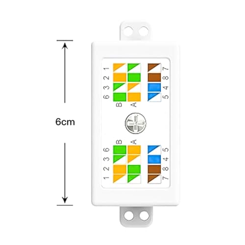 2pcs RJ45 Cat6 Junction Box Inline Punchdown Crown Coupler Joiner for Cat6/Cat5E/Cat5 Ethernet Network Cable