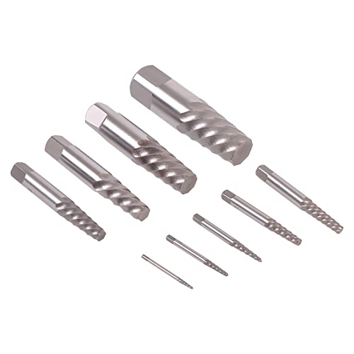 9PCS Jumbo Screw Extractor Set Bolt Stud Pipe Remover Easy Out 5/64 to 1-1/16