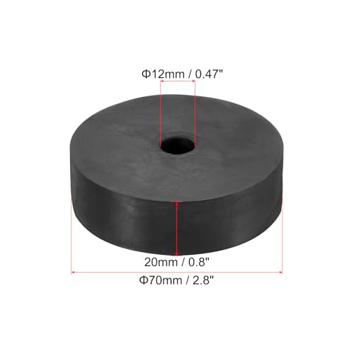PATIKIL Multi Purpose Rubber Spacer, 8 Pcs 2.8"OD 0.47"ID 0.8"Thickness Neoprene Round Anti-Vibration Isolation Pads Isolator Rubber Bushings Spacer Washer for HVAC Bolts Car Accessories 2.8"OD 0.5"ID 0.8"Thickness