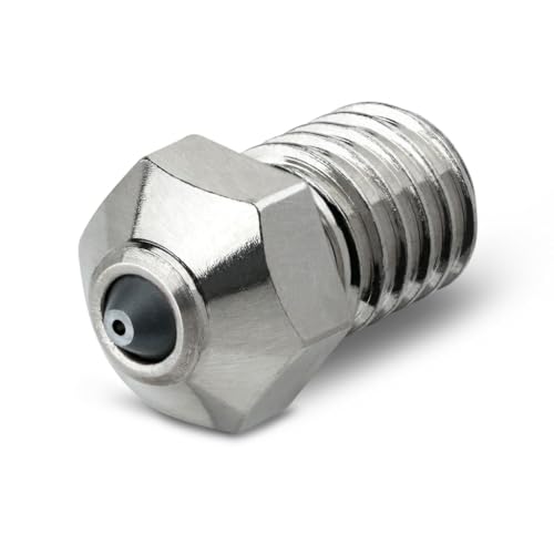 Tungsten Carbide Nozzle 0.4mm for E3D V6 Hotend, Prusa i3 MK3S / MINI, Anycubic i3 Mega/Kobra/Kobra Neo, High Thermal Conductivity Abrasion Resistance, Nickel Plated Copper Tungsten Carbide