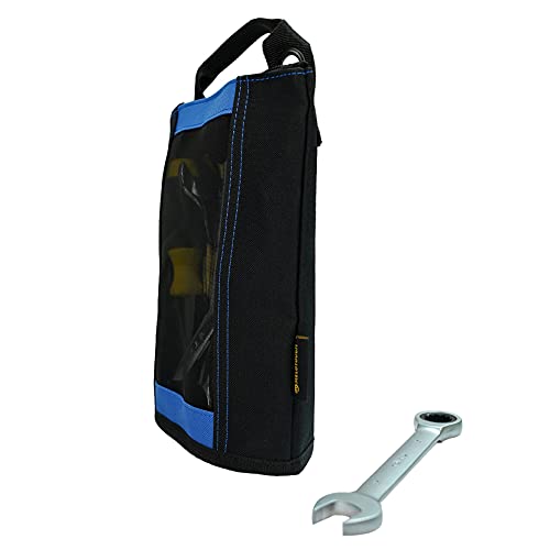 MELOTOUGH Utility Tool Tote bag Combo Kit-Includes 2 Medium Tool Organizer Bags + Utility Canvas Zipper Tool Bag Fastener Bag Heavy Duty Mesh Window, Hanging Grommets