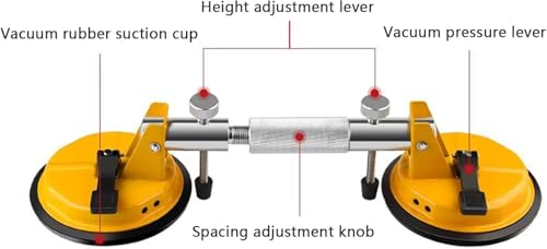 Granite Seam Setter - Professional Countertop Alignment Clamps with Adjustable Vacuum Suction - Seam Setter & Gap Repair Tool for Granite, Marble, Stone Slab & Glass