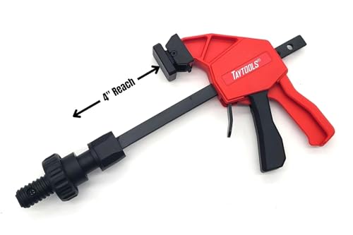 Taytools 12-Piece MFT Table Clamp Kit - 4" Vertical Clamps for Tables or Workbenches With 20mm Dog Holes - Includes Vertical and Horizontal Clamps, Bench Dogs, and Locking Knobs