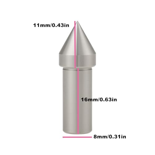 ECSiNG 2-pack live center for mini lathe, 8 mm shank, compatible with mini lathes for 8 mm pin turning