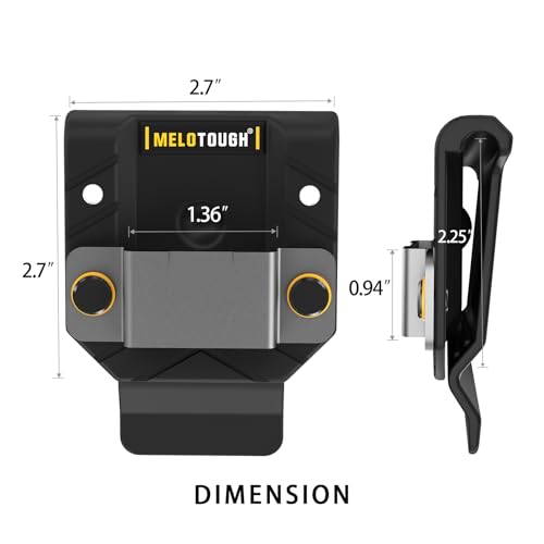 with Shoulder Strap, Zippered Flip Cover Tool Pouch Bag, Tape Measure Holder,Tape Measure Belt Clip