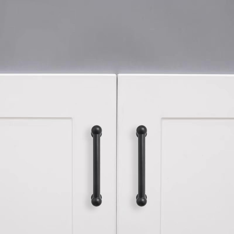 10 Pack 3 Inch Hole Center Black Cabinet pulls 100% Solid Heavy Duty Dresser Pulls Cabinet Drawer Pulls for Kitchen Cupboard Hardware 10