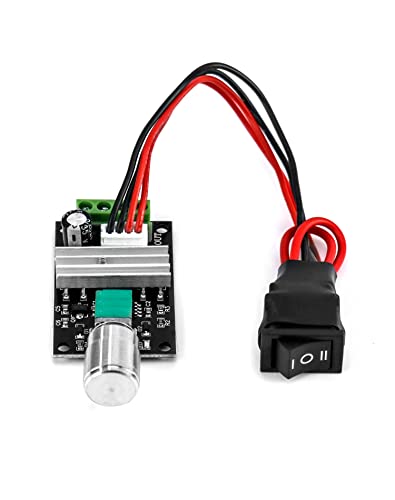 QWORK 1203BB 6V 12V 24V 3A 80W DC Motor Speed Controller (PWM) Adjustable Reversible Motor Driver Switch