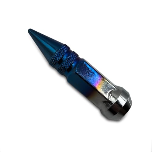 M12x1.5 Lug Burnt Blue Nuts Lug,Spiked Lug nut for Acura, Honda, Chevy, Hyundai, Toyota, Lexus, 20PCS 12x1.5 Lug Nuts with Socket Key.