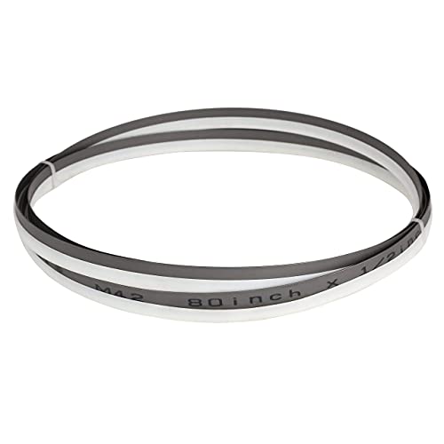 Imachinist 80" Long, 1/2" Wide, 14/18TPI and 14TPI Bi-metal Band Saw Blades for Soft Metal