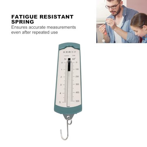 Spring Force Meter, Pack of 4 Spring Force Gauge 5N Precise Portable Bar Force Meter for Physical-Mechanical Experiments