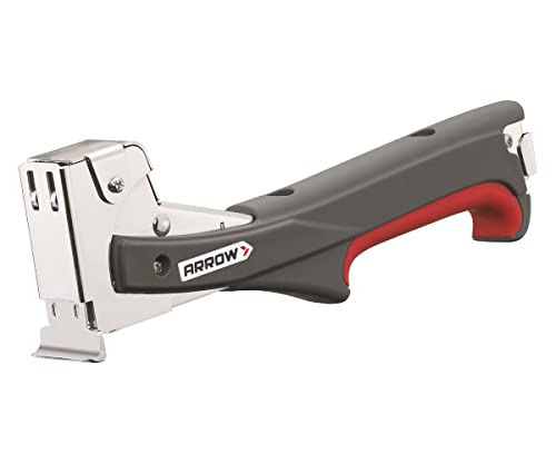 Arrow HTX50 Professional Heavy Duty Hammer Tacker, Manual Stapler for Construction and Insulation, Ergonomic Grip Handle, Dual-Capacity Rear-Load Magazine, Fits 5/16”, 3/8", or 1/2" Staples , Grey UNT