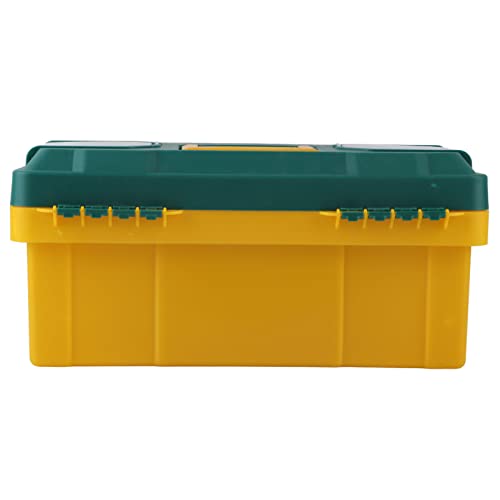 Electrician Hardware Tool Box, Hardware Tool Storage Box Car Portable Storage with Removable Tray Grip Handle Small Parts Case PP, Toolboxes (17in) 17in
