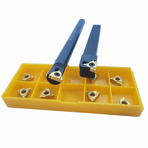 14pcs SER 1010H11 Male Thread Turning Tool Holder + SNR 0010K11 CNC Lathe, Female Thread Rotary Tool Holder with 11ER AG60 11IR AG60 CNC Indexable Threading Carbide Blade