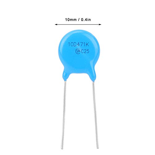 Varistors Inline 10D471K 10K471 with High-Quality Contact Performance, 10 mm Diameter, 470 V, Pack of 50