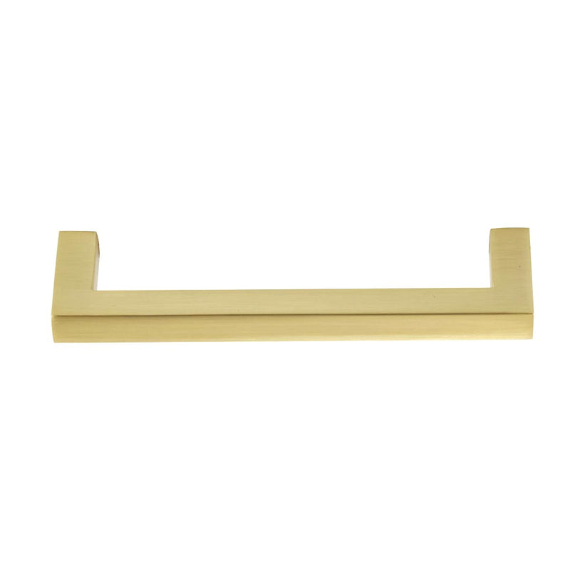 Amazon Basics Modern Square Cabinet Pulls, Kitchen Drawer Handles, 5.39-inch Length (5-inch Hole Center), Golden Champagne, 10-Pack 5.39 in (Length) (5 in Hole Center)