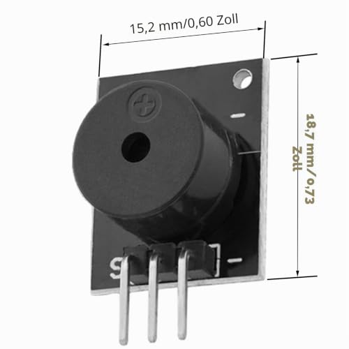 Gerui 4 x KY-006 Passive Piezo Buzzer Alarm Module Compatible | With Arduino and Raspberry Pi
