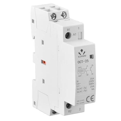 AC Contactor, 2-Pole, 25A, AC 220V/240V, 50/60Hz, DIN Rail 35mm (OCT25 2NO) OCT25 2NO