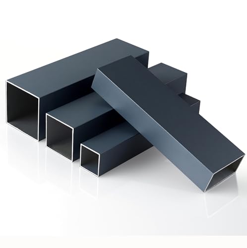 Dark Grey Aluminum Square Tubing 2Pcs 50mm x 50mm x 800mm Long Wall Thickness 1mm, 2 Pack 2 inch 2" Aluminum Square Tube Dark Gray Color 2 x 2 x 0.04 x 31.5" inch (Appr) L: 31.5 inches
