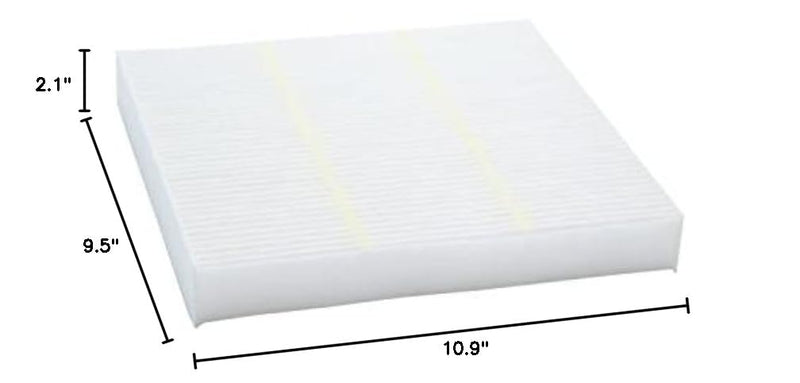 ECOGARD XC36080 Premium Cabin Air Filter (One Pack) 10.9" x 9.5" x 2.1"