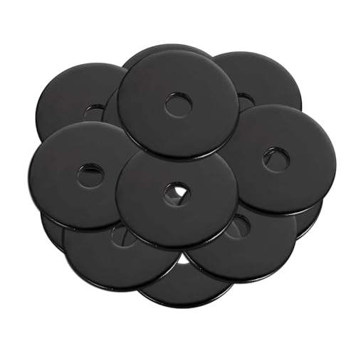 100 Pack 1/4" ID x 1-1/4" OD Fender Washers, Black Oxide, 18-8(304) Stainless Steel, Washers for 1/4" Screws & Bolts
