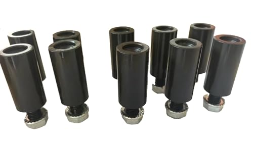 WTK0006 Nitrided 10 Pack Steel 2”(50mm) Height ,5/8 Bottom Diameter, 1" Top Diameter, Multi-Purpose Threaded Riser/Stops,Locator Pin Set for 5/8”(16mm) Hole Welding Tables