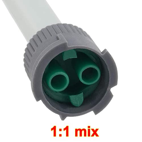 PAGOW 20 Pcs Epoxy Mixing Nozzle Tip, Resin Mixer Adhesive Gun Nozzles for Mix, Gun Applicatior for 50ml/1.7oz AB Glue Cartridge Glue Gun(1:1Ratio)